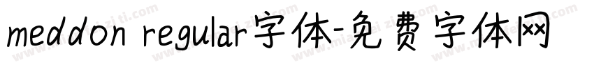 meddon regular字体字体转换